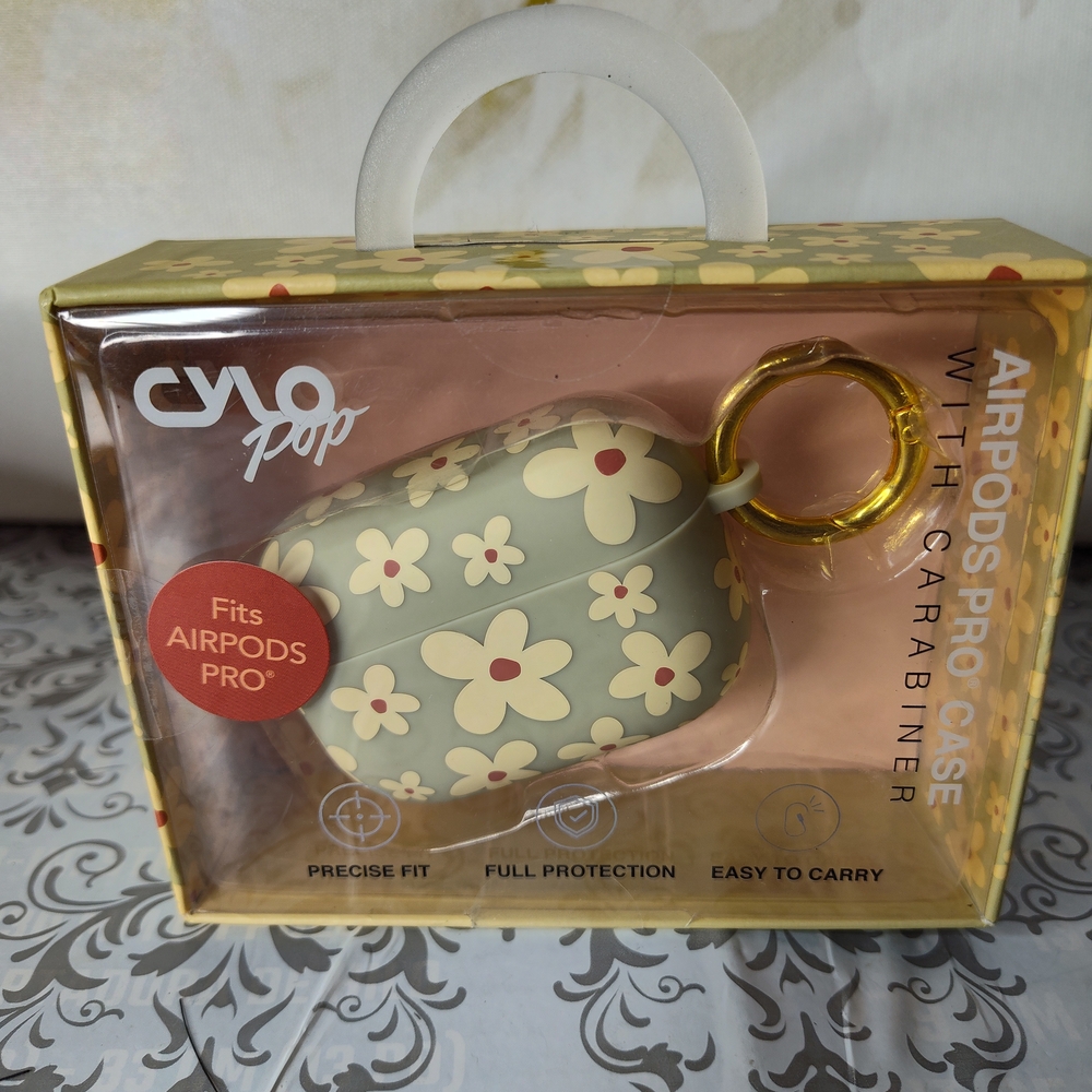 Pop AirPods Pro Case with Carabiner - Floral Design